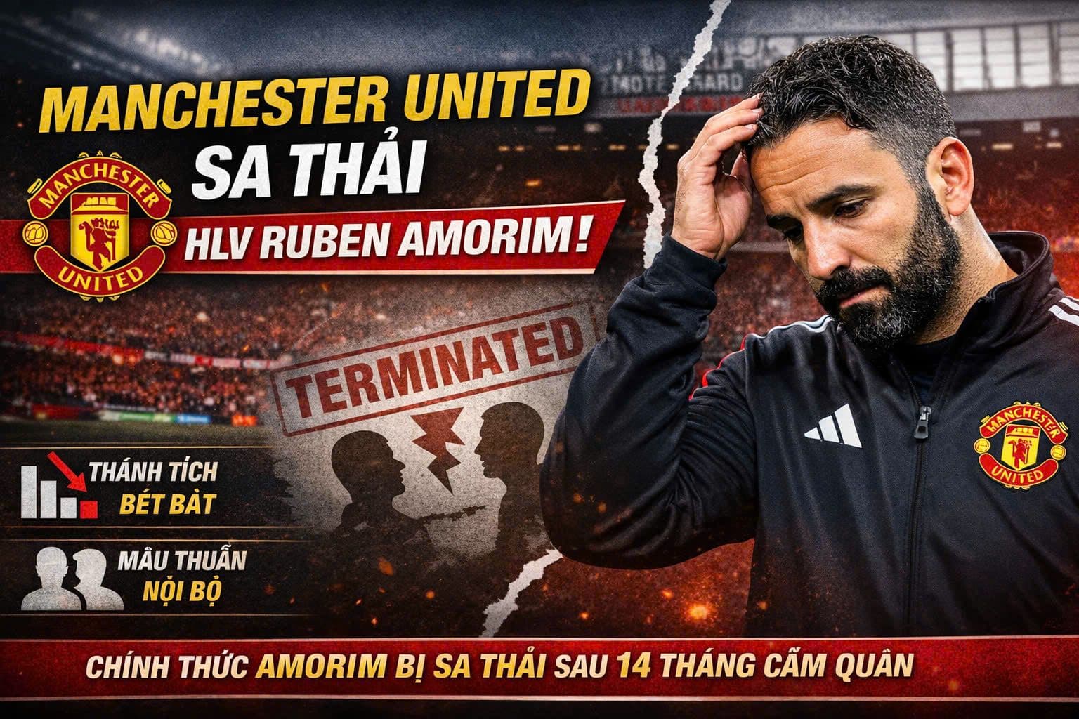 Nóng !!! Manchester United chính thức sa thải HLV RUBEN AMORIM